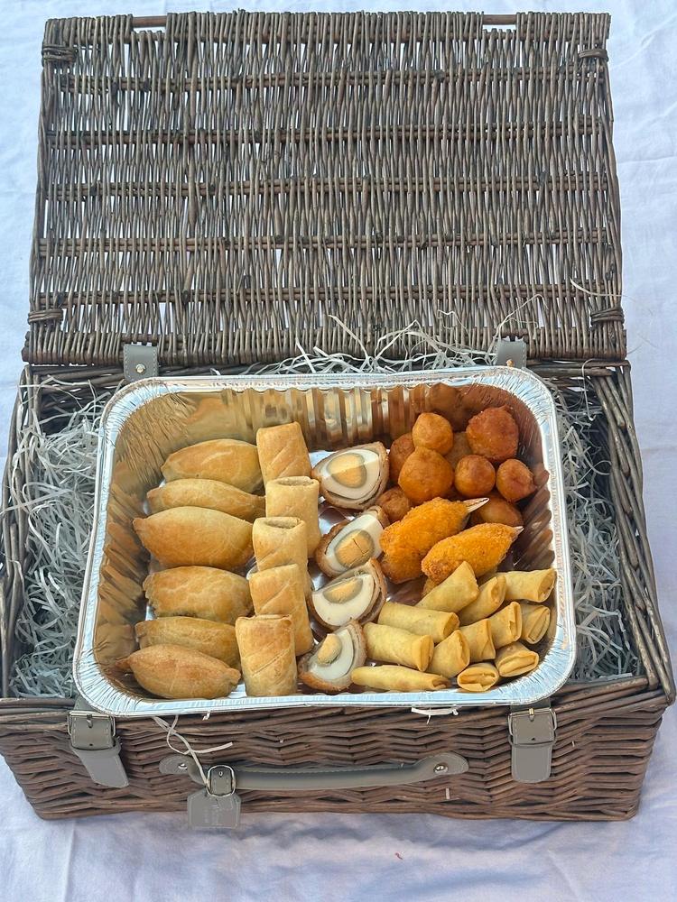 An assortment of Destiny Pastries chicken and fish pies